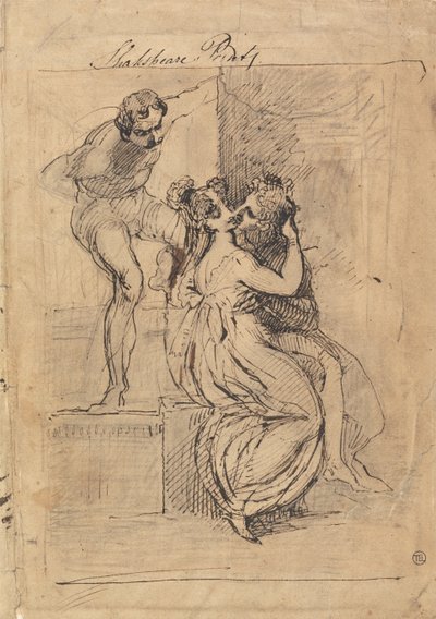 Figure Leaning over Stairs by Johann Heinrich Füssli